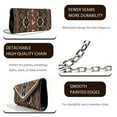thumbnail image 4 of TSOVTHRID Aztec Tribal Geometric Print Clutch Purses for Women Ladies Evening Handbags Elegant Envelope Bag Gifts for Women with Detachable Chain Strap, Brown, 4 of 7