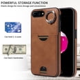thumbnail image 5 of Allytechgroup Wallet Phone Case for iPhone 8 Plus/7 Plus with Stand, RFID Blocking PU Leather Shockproof Cover with Kickstand & Credit Card Slot Drop Protection for iPhone 8 Plus/7 Plus, Brown, 5 of 10