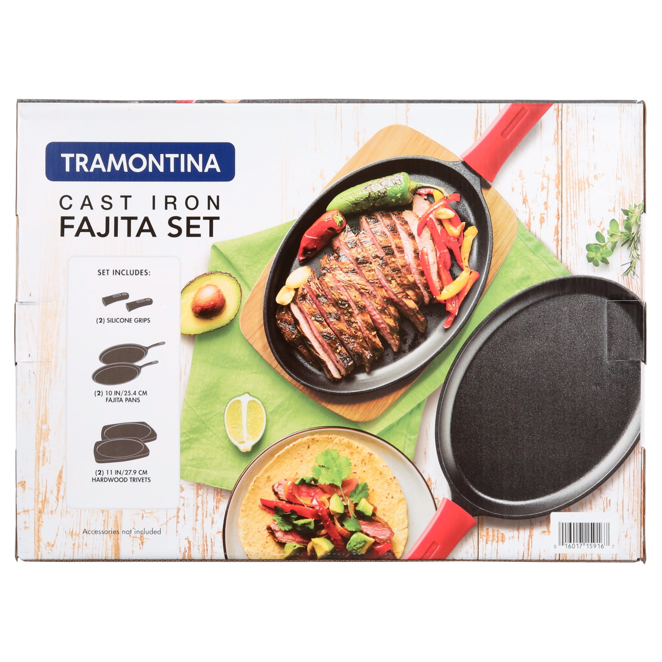 KitchenCraft 2pc Mexican Cooking Set With Tortilla Press And Cast Iron Fajita