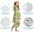 thumbnail image 7 of Red Mushroom Frog Green Pattern Hooded Bath Towel，50"x30" for Ages 3 To 12 Kids, Quick Dry Lightweight Soft Microfiber Hood Beach Towel Cover Up for Kids, 7 of 7