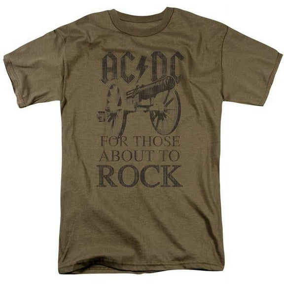 ACDC For Those About To Rock Adult Regular Fit T-Shirt - Adult Regular Fit T-Shirt / S / Green