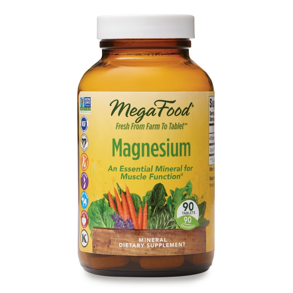 MegaFood, Magnesium, Helps Maintain Nerve and Muscle Function