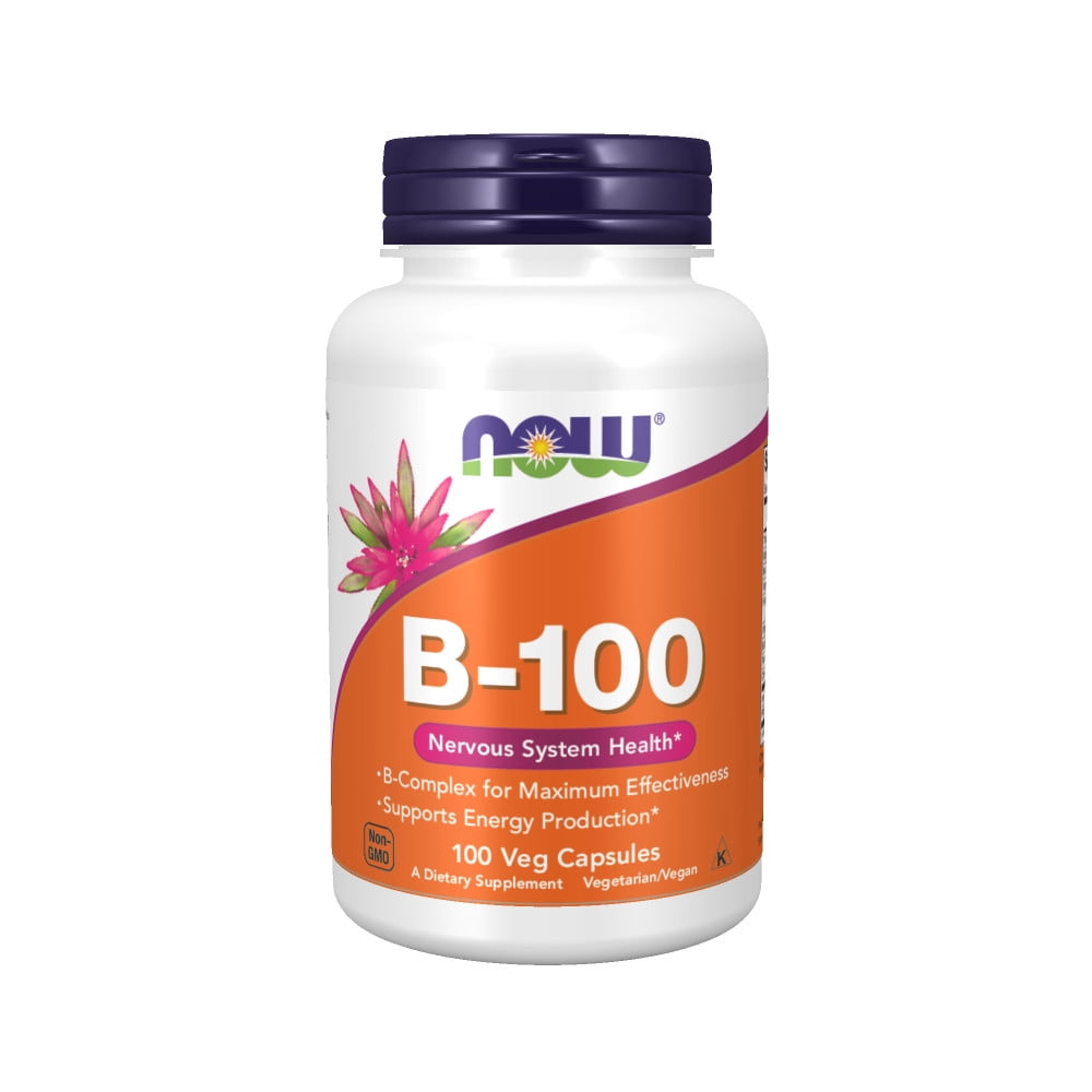 NOW Supplements, Vitamin B-100, Energy Production*, Nervous System ...