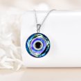thumbnail image 3 of YAFEINI Evil Eye Necklace 925 Sterling Silver Evil Eye Pendant Necklace for Women Blue Eyes Necklace Luck Amulet Ojo Turco Jewelry Gift for Women, 3 of 6