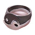 thumbnail image 5 of Anillos de acero inoxidable negro plata a juego Yin Yang Tai Chi para hombres mujeres/mejor amigo/novia/novio, 5 of 5