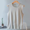 thumbnail image 1 of pstuiky Camisetas sin mangas para hombre, Camisola deportiva informal de cuello redondo y alta elasticidad de color liso para hombre Camisas de hombre xxxxl, 1 of 3