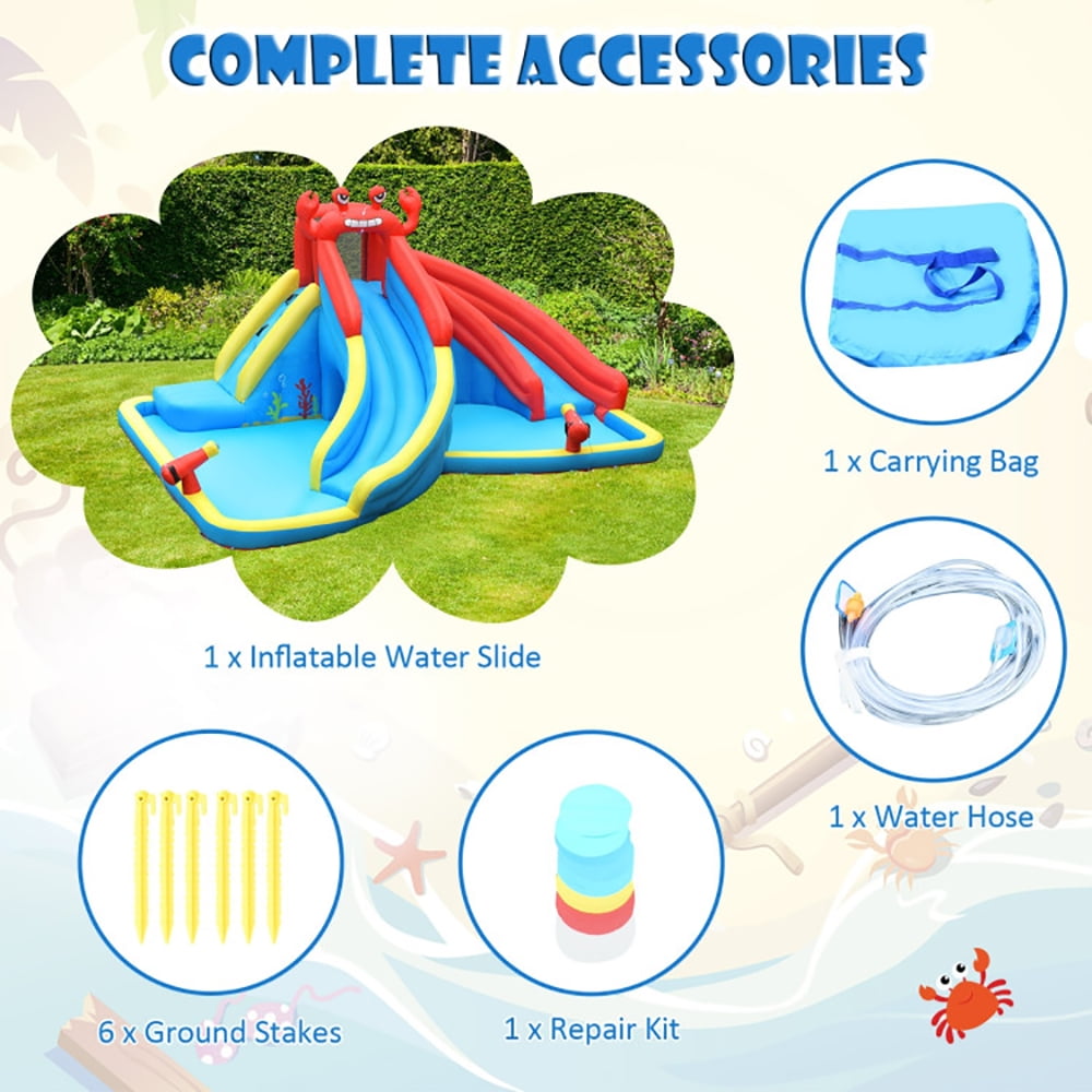 Aimee Lii Inflatable Bounce House Water Dual Slide without Blower, Playhouse for Kids Outdoor Aimee Lii Inflatable Bounce House Water Dual Slide without Blower, Playhouse for Kids Outdoor