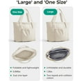 thumbnail image 2 of CNV Tote Bag for Women, Tote Shoulder Bag with Laptop Compartment and Zipper Handbag for Travel, Work, 2 of 11