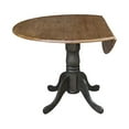 thumbnail image 4 of International Concepts T41-42DP 42 in. Round Dual Drop Leaf Pedestal Table, Hickory & Stone, 4 of 5