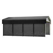 LZBEITEM 13x20 Ft Outdoor Heavy Duty Metal Carport with 4 Sidewalls & Galvanized Steel Roof for Cars, Boats, and Truck