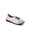 White, variant on Women's Two-Tone Genuine Leather Casual Shoes - Comfortable Slip-On Flat Walking Shoes with Brown Laces