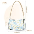 thumbnail image 3 of Ryvnso Blue Tennis and Yellow Balls Womens Chain Shoulder Bag Tote Handbags Clutch Hobo Purse with Zipper for Travel, 3 of 7
