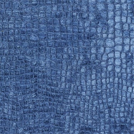 54 in. Wide Blue Textured Alligator Shiny Woven Velvet Upholstery Fabric