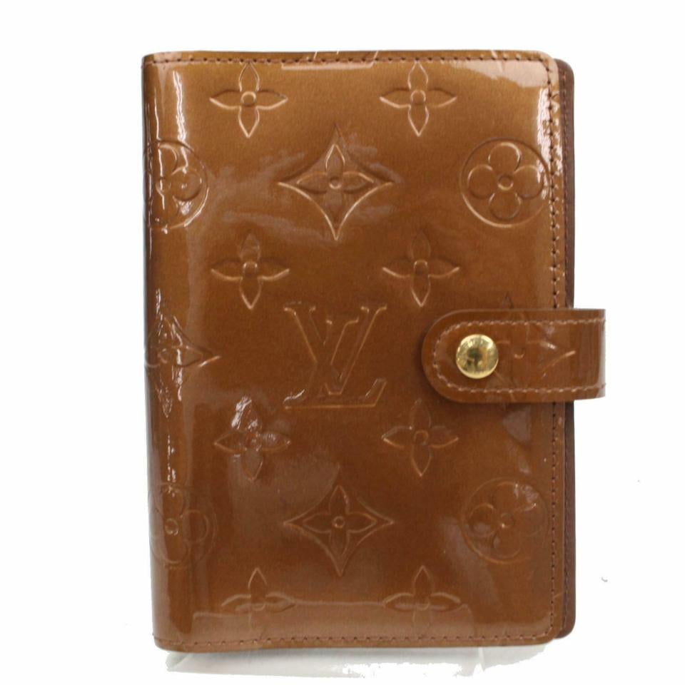 Louis Vuitton Small Ring Agenda Diary Cover PM Vernis Monogam Bronze Copper  872748 - Walmart.com