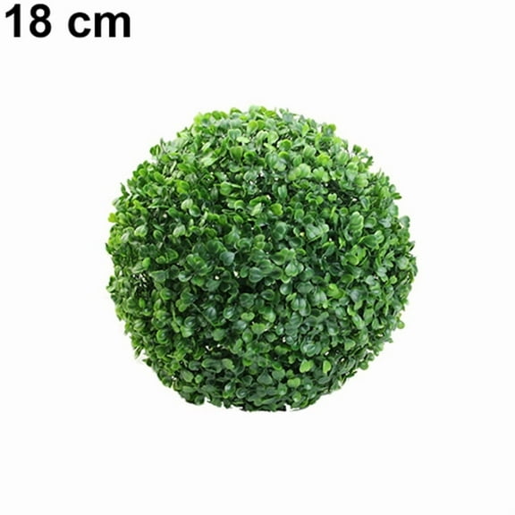 Meoldis 24" Artificial Boxwood Topiary Ball - Faux Greenery Stems for Wedding Decor, Farmhouse Decor, Outdoor Planters & Home Decor - UV Resistant Decorative Plants (Set of 1)