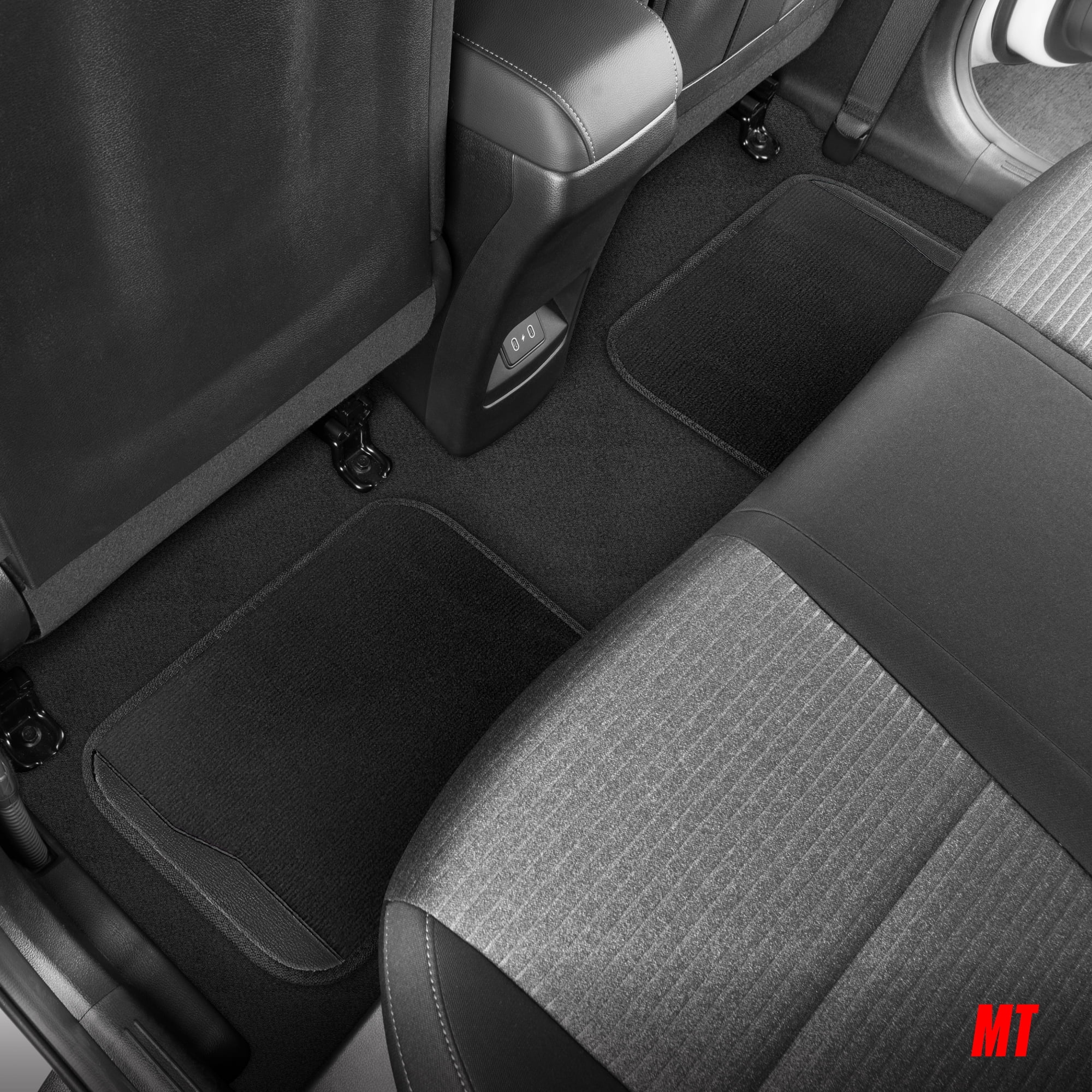 MotorTrend SpeedSeries Carpet Car Floor Mats Set - Universal Fit for Cars, Trucks, SUVs, Vans - Set of 4, Black Car Mats Car Carpet Mats