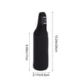 thumbnail image 2 of Ouuluon Water Bottle Holder, Foldable Water-Resistant Water Bottle Carrier, 7×2in Black Insulated Bottle Pouch for Outdoor Travel Sports, 2 of 6