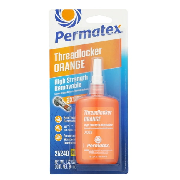 Sellante Permatex 25240, fijador de roscas, color naranja, alta resistencia, 36 ml