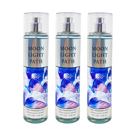 Bath and Body Works Moonlight Path Fine Fragrance Mist Bundle - Set of 3