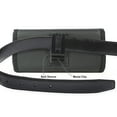 thumbnail image 6 of Case for Nokia C300/C110/G310/C210 Motorola ThinkPhone, Nakedcellphone Black Vegan Leather Horizontal Pouch [Metal Clip, Belt Harness, Magnetic Closure] for Cell Phones Up To 6.5" Tall, 6 of 10