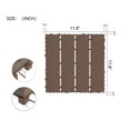 thumbnail image 4 of Kosynda 44Pcs Stripe Style Patio Deck Tiles, 12 x 12in, Waterproof Interlocking Floor Tiles for Porch, Poolside, Balcony, Backyard, Red Brown, 4 of 6
