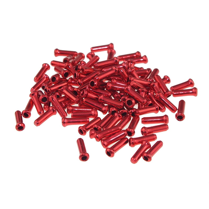 100 X Bike Bicycle Shifter Brake Gear Inner Cable Tip Cap Crimp Ferrules Lot New 