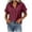 *Wine, variant on VBVC Women's Cotton Linen Button Down Blouse , Ladies' V Neck Short Sleeve Work Shirt , Summer Loose Fit Solid Tunic Top For Women, Army Green , S-2XL