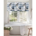 thumbnail image 4 of Curtain Valance for Windows,Coastal Beach White Pelican Kitchen Valances Rod Pocket Short Curtains,Ocean Wave Seaside Bird Window Treatment Panel for Bedroom Bathroom 60x18in, 4 of 9