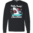 thumbnail image 3 of Inktastic Shark Holly Jawly Christmas Long Sleeve T-Shirt, 3 of 5