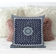 thumbnail image 1 of HomeRoots 413677 20 in. Indigo & Bleu Saint Floral Zippé Daim Jeter Oreiller&44; Mer Vert & Rouge, 1 of 1
