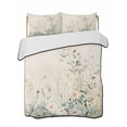 thumbnail image 2 of Botanical Floral King Size Down Alternative Comforter, Lightweight Comforter Quilt Bedding Set with Pillow Shams Summer Spring Farmhouse Flowers All Seasons Bed Comforter Duvet Insert 96"x106", 2 of 7