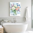 thumbnail image 5 of Canvas Wall Art Hydrangea Flowers Lavender Rose Canvas Art Print Bouquet Farmhouse Pictures Wall Decor for Living Room Bedroom Artwork Decorations Stretched Framed Ready to Hang 20"x24", 5 of 9