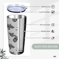 thumbnail image 6 of Kll Gray Tractor Stainless Stainless Steel Vacuum Insulated Coffee Cup 20 Oz Lids And Straws,1 Metal Straws,1 Cleaning Brush, 6 of 9