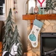 thumbnail image 3 of HGTV Home Collection by National Tree Company  Christmas Stocking, White, Coastal, Blue Sea Shell, Embroidered, Blue Cuff, 20 Inch, 3 of 4