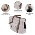 thumbnail image 6 of Small Pet Carrier for Small Dogs and Cats - Washable Semi-Open Pet Travel Tote Bag - Adjustable Strap Pet Carrier for Cat Travel Bag - 9.8 x 15.7 x 13 Inch - Beige-Brown, 6 of 7