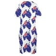 thumbnail image 4 of Vestido largo holgado con bolsillo y bandera australiana para mujer vestidos de ceremonia, 4 of 6