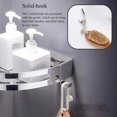 thumbnail image 3 of CATPAN Stainless Steel Bathroom Caddy Storage Organizer Wall Mounted Kitchen Corner Shelf, 3 of 15