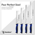 thumbnail image 7 of Humbee Chef Carving Knife 14-Inch with Granton Edge for Turkey Ham Meat Slicing and cutting NSF Certified DT-21 Series, Blue, 7 of 7