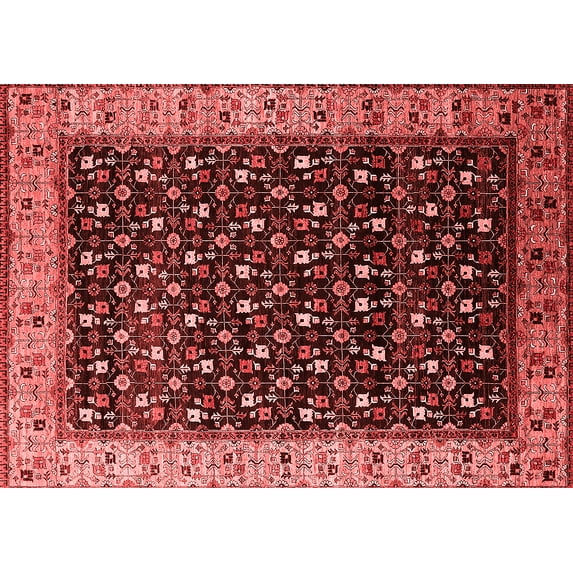 Ahgly Company Indoor Rectangle Oriental Red Industrial Area Rugs, 5' x 7'