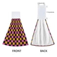 thumbnail image 3 of Haosy 2 Pack Kitchen Wash Cloths with Hanging Loops Absorbent Absorbent Quick Drying Hand Towels, Pink and Orange Checkered, 3 of 7