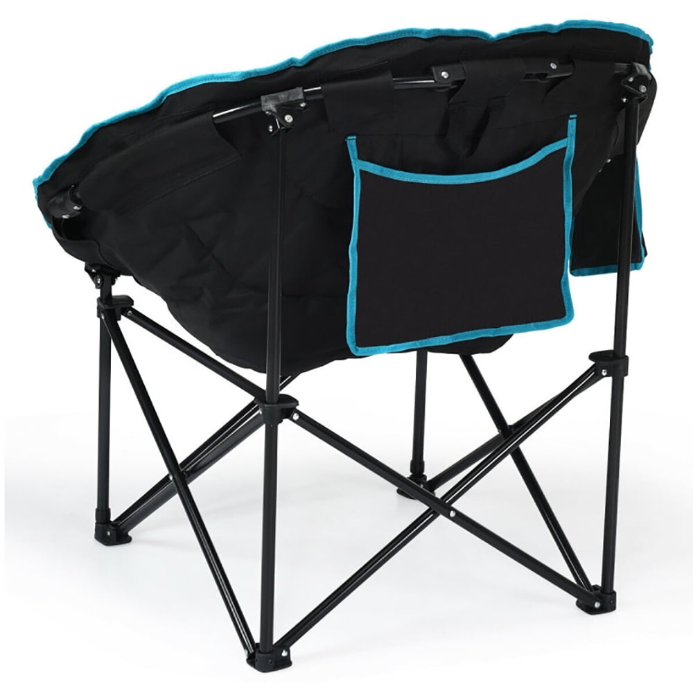 Aimee Lii Moon Saucer Steel Camping Chair Folding Padded Seat, Comfy Camping Chairs for Adults