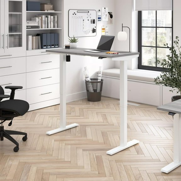 Move 40 Series 48W Adjustable Standing Desk in Platinum Gray - Engineered Wood