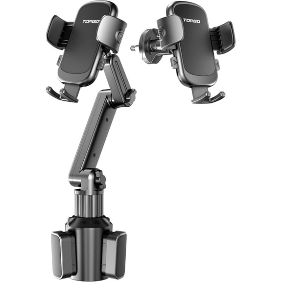 MJMJ Car Phone Mount Pro Ver [Adjustable Height & No Shaking] Cup Phone Holder for Car Compatible with iPhone 17 Pro Max and More Smartphone - Black