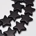 thumbnail image 1 of Dyed Synthetic Turquoise Bead Strands Star Black 12x12x5mm Hole: 1mm about 42pcs/strand 15.6 inch, 1 of 2