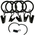 thumbnail image 1 of Easy2hang Premium Drapery Clip Rings Extra Thick 1.5"Black 24 pack, 1 of 3