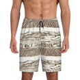thumbnail image 2 of Rocae Vineyard Landscape 1 for Men's Soft Sleep Pajama Shorts, Waistband and Pockets, 2 of 9