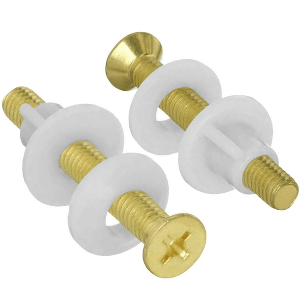 Wideskall Brass Plated Toilet Seat Hinge Bolts Screw and Nut