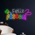 thumbnail image 2 of Handmadetneonsign Feliz Páscoa Neon Sign, Feliz Páscoa Led Sign, Happy Easter Neon Light, 2 of 5
