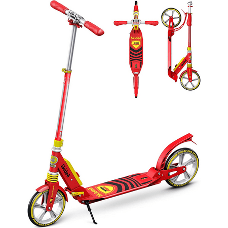 Skidee Scooter for Kids Teens Adults 4 Adjustment Levels Handlebar Up to 41 Inches Red