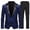 Blue, variant on Men's Sequined Floral Dinner Party Prom Wedding Stylish Tuxedo Suits One Button Dinner Jacket Pants Set